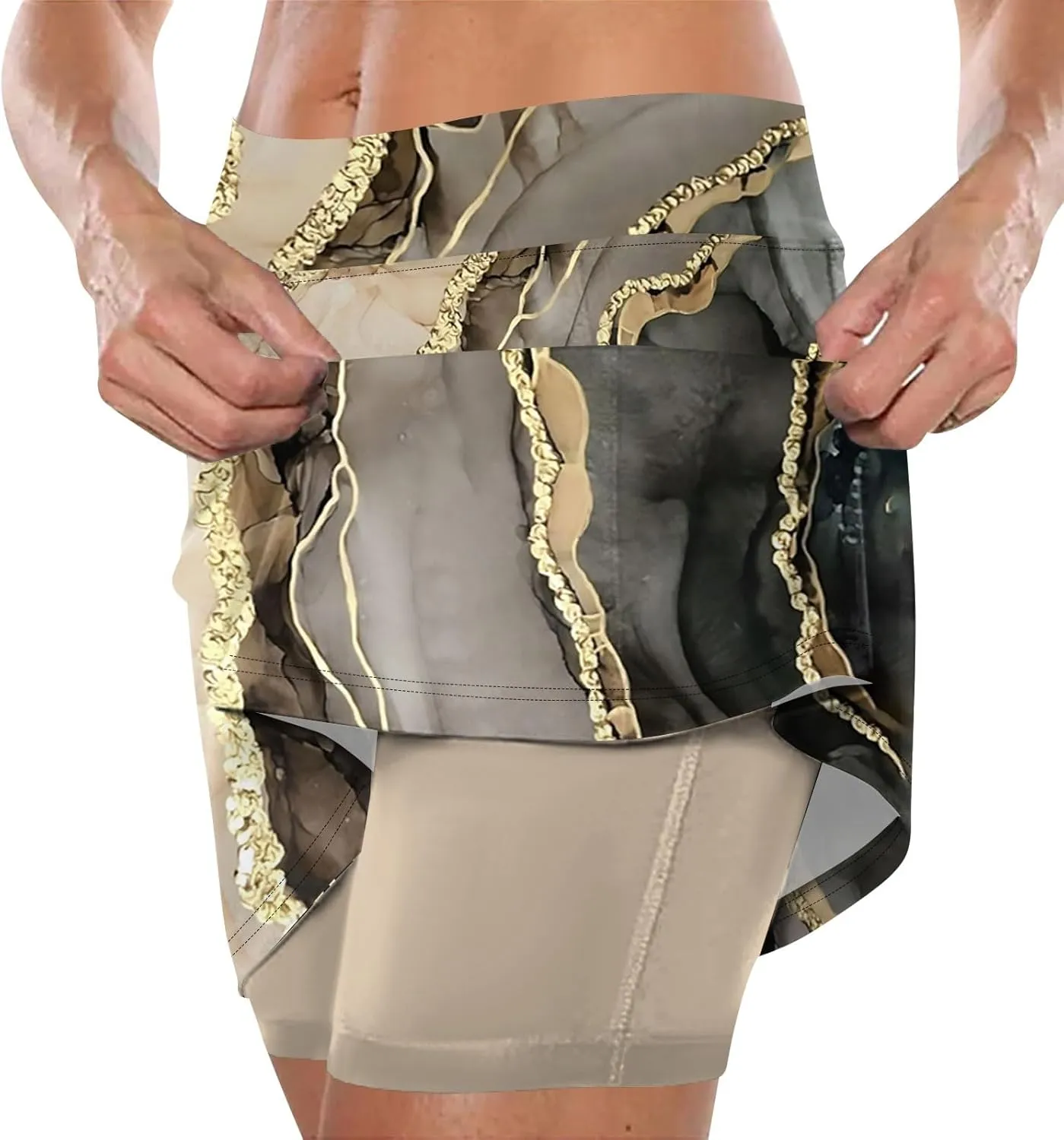 Skirts for Women Lightweight Joggers Athletic Workout Skorts Printed Sports Pants Tummy Control Athletic Shorts