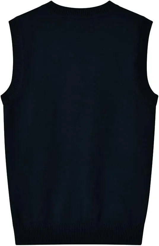 SMINLING Pinker Boys Girls School Uniform Sweater Vest V-Neck Soft Cotton Pullover