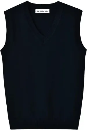 SMINLING Pinker Boys Girls School Uniform Sweater Vest V-Neck Soft Cotton Pullover
