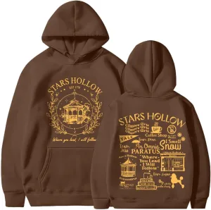 Stars Hollow Sweatshirt Where You Lead I Will Follow Sweatshirts Connecticut 1779 Oversized Hoodie Winter Clothes