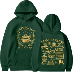 Stars Hollow Sweatshirt Where You Lead I Will Follow Sweatshirts Connecticut 1779 Oversized Hoodie Winter Clothes