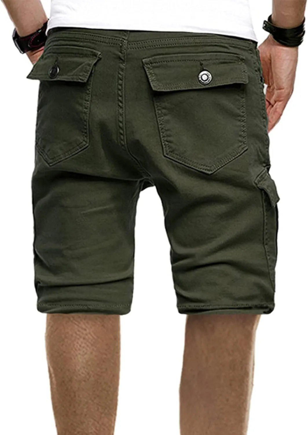 Summer Stripe Drawstring Hiking Fitness Cargo Shorts Tactical Training Golf Overalls Sweatpants Men Fishing Camping Shorts