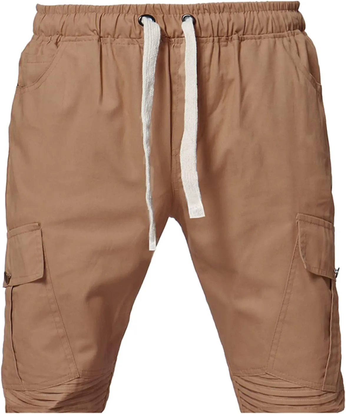 Summer Stripe Drawstring Hiking Fitness Cargo Shorts Tactical Training Golf Overalls Sweatpants Men Fishing Camping Shorts