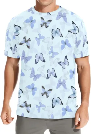 Summer T-Shirts for Men Crew Neck Short Sleeve Casual Soft Tee Shirt for Sports Basketball Athletic Size S-3XL