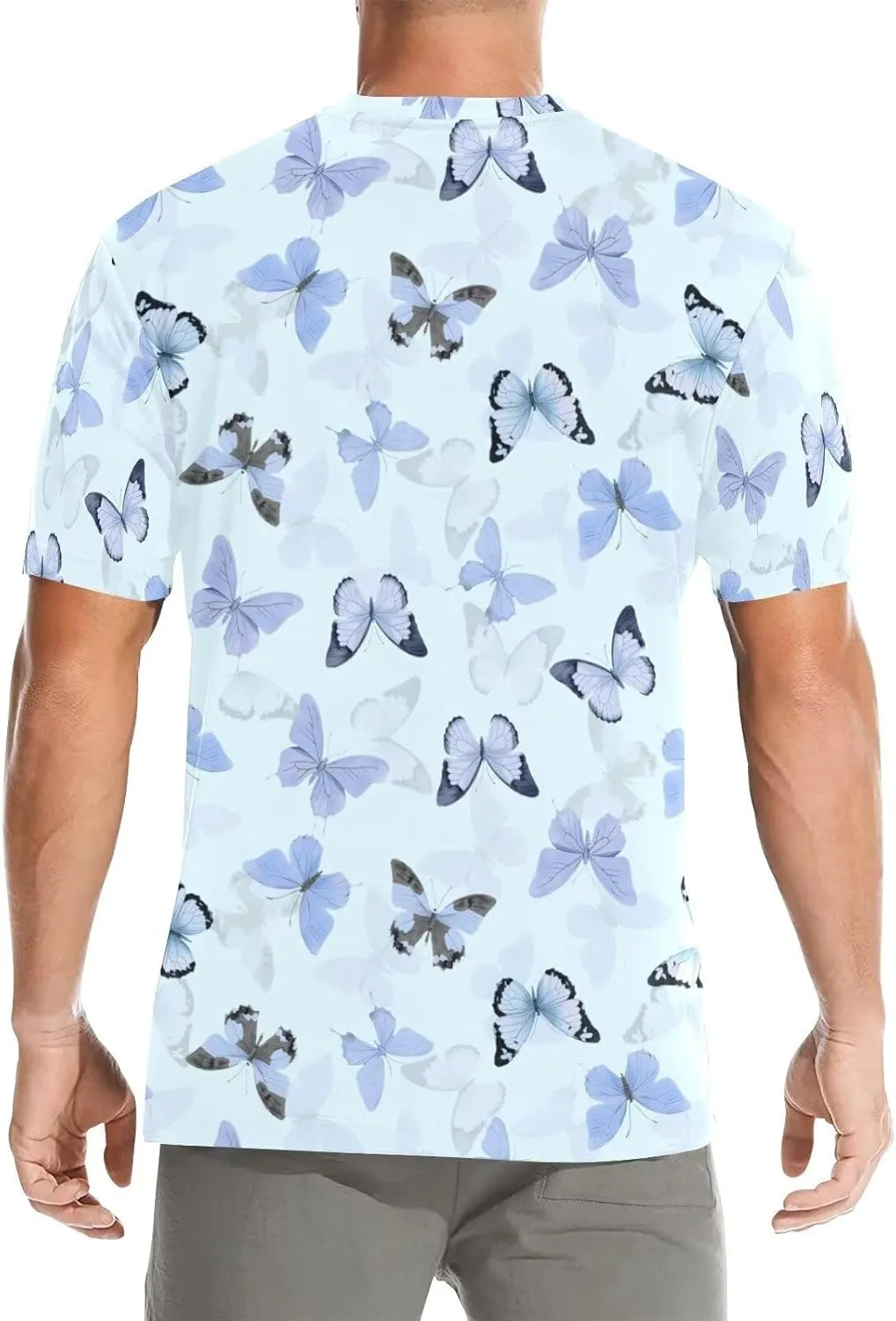 Summer T-Shirts for Men Crew Neck Short Sleeve Casual Soft Tee Shirt for Sports Basketball Athletic Size S-3XL
