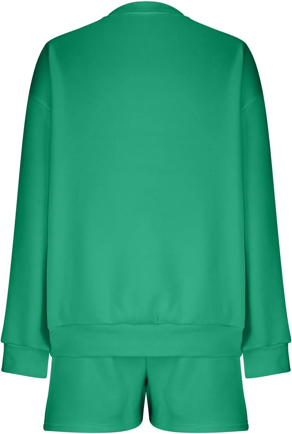 Sweat Sets For Women 2 Piece Outfits Casual Long Sleeve Oversized Sweatshirt With Shorts Matching Lounge Set Sweatsuit