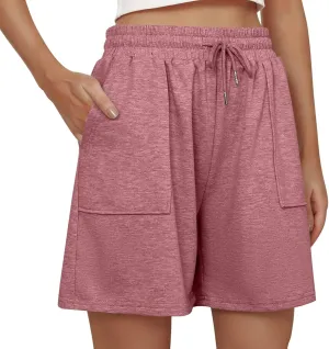 Sweat Shorts Women Loose Fit Drawstring Waist Bermuda Shorts with Pockets Comfy Casual Athletic Workout SweatShorts