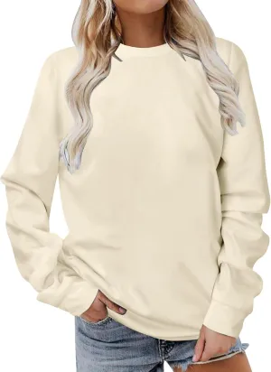 Sweatshirt for Women Fall Fashion Long Sleeve Pullover Crewneck Shirt Tops Teen Girl Casual Oversized Workout Sweater