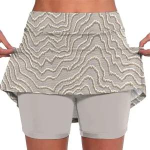 Tennis Skirts for Women Athletic Skort with Shorts High Waist Tummy Control Yoga Skirt Workout Printed Skirt Shorts