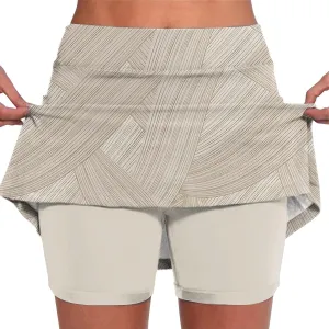 Tennis Skirts for Women Athletic Skort with Shorts High Waist Tummy Control Yoga Skirt Workout Printed Skirt Shorts