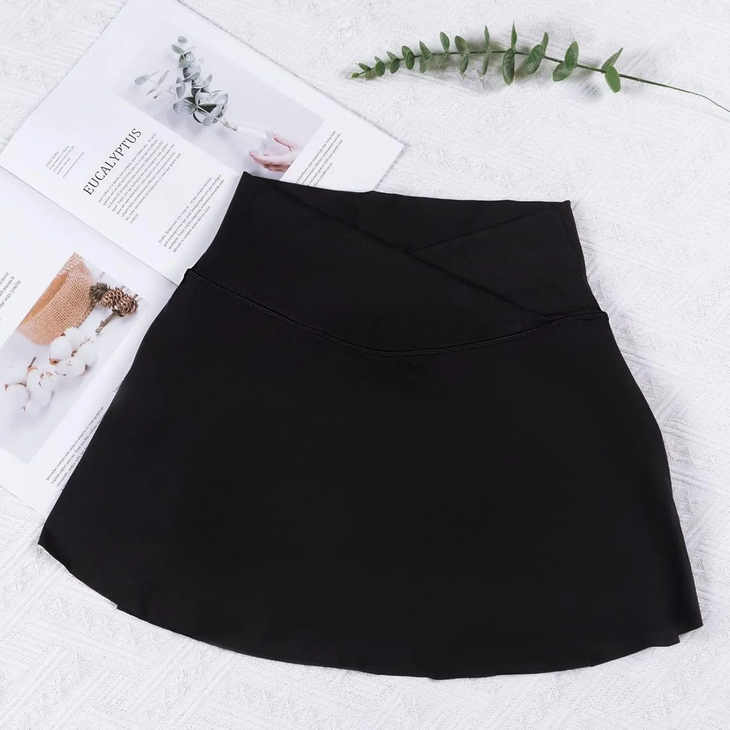 Tennis Skirts for Women with Shorts Summer Built-in Shorts Crossover Tennis Golf Workout Skirts Short with Pockets