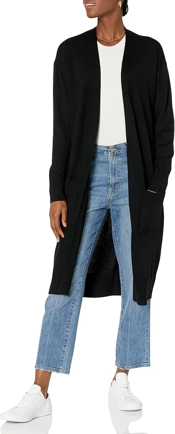 The Drop Women's Daisy Long Cardigan Sweater