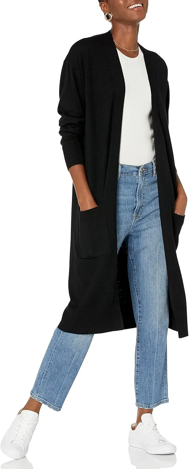 The Drop Women's Daisy Long Cardigan Sweater