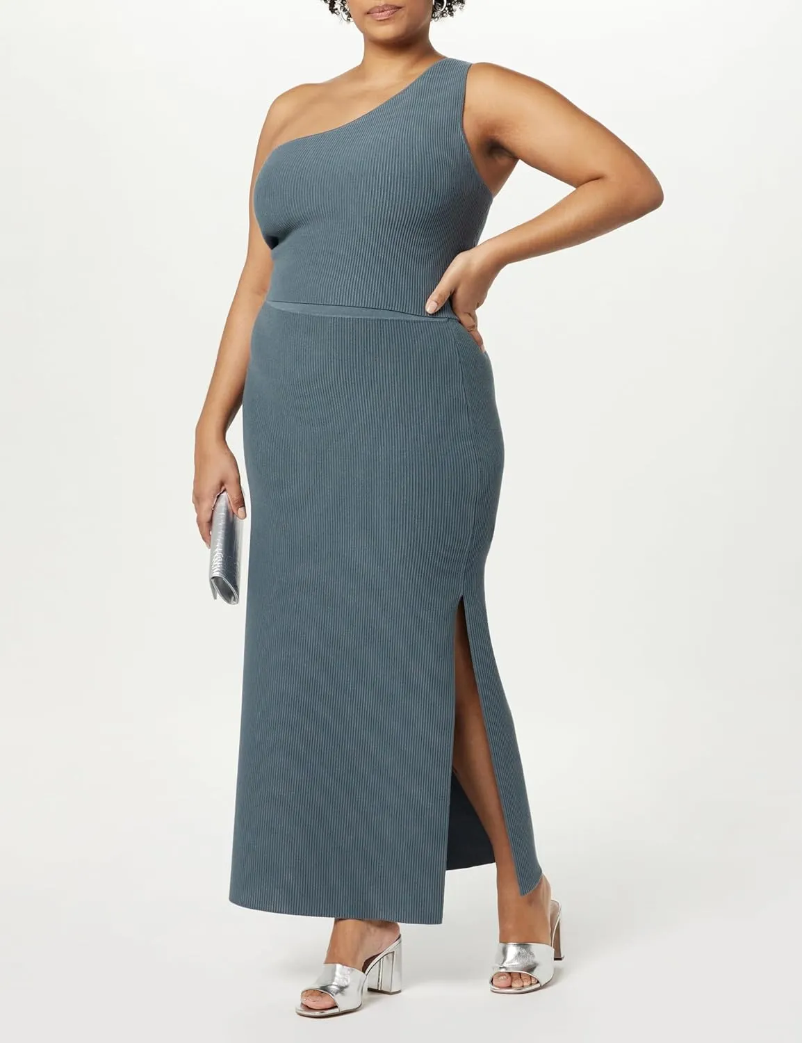 The Drop Women's Tyler Ribbed Sweater Skirt