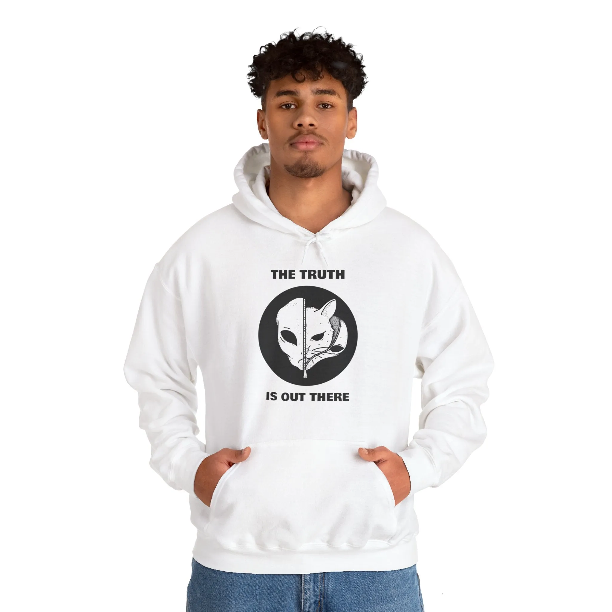 The Truth Is Out There Alien And Cat Sci-Fi Hoodie