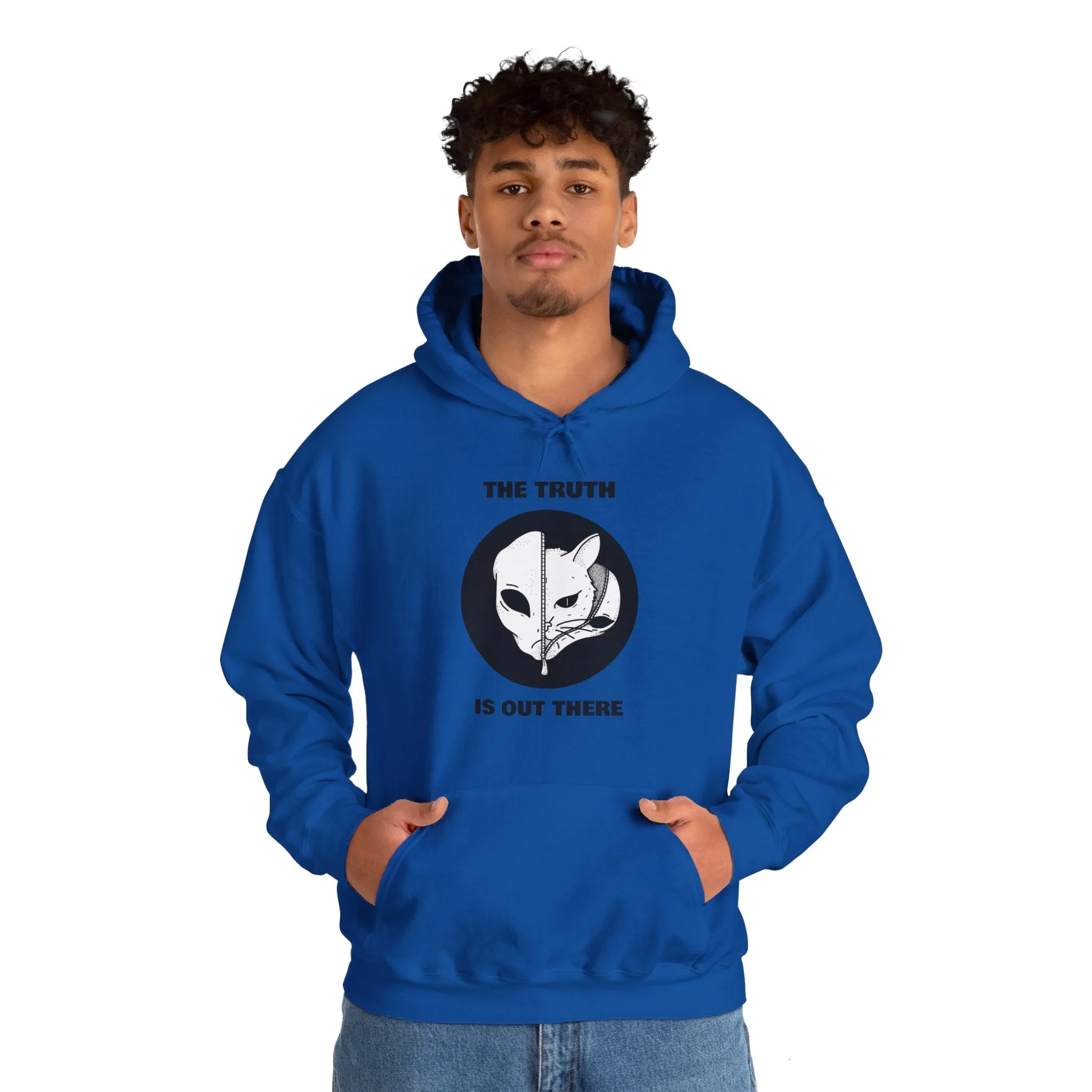 The Truth Is Out There Alien And Cat Sci-Fi Hoodie