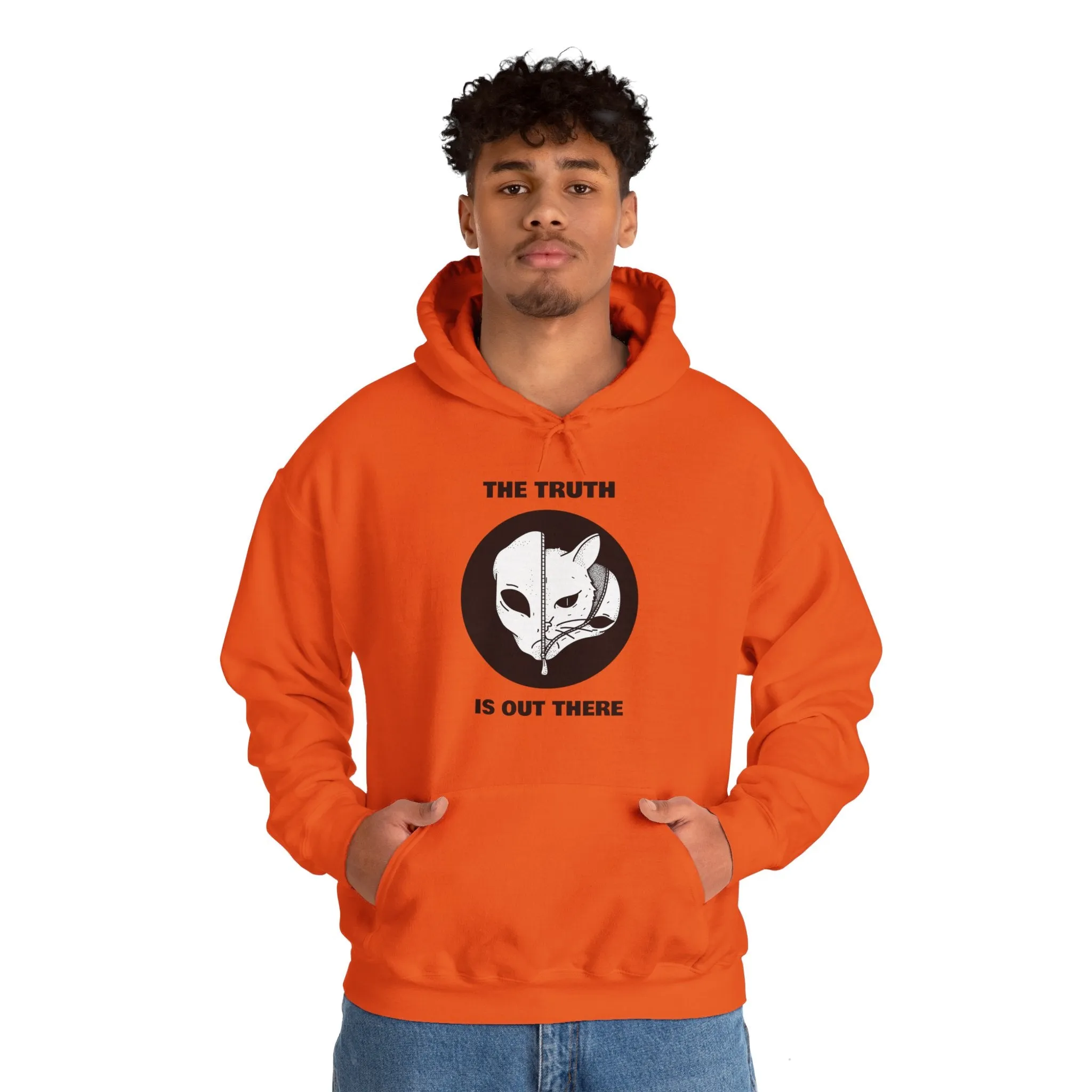 The Truth Is Out There Alien And Cat Sci-Fi Hoodie