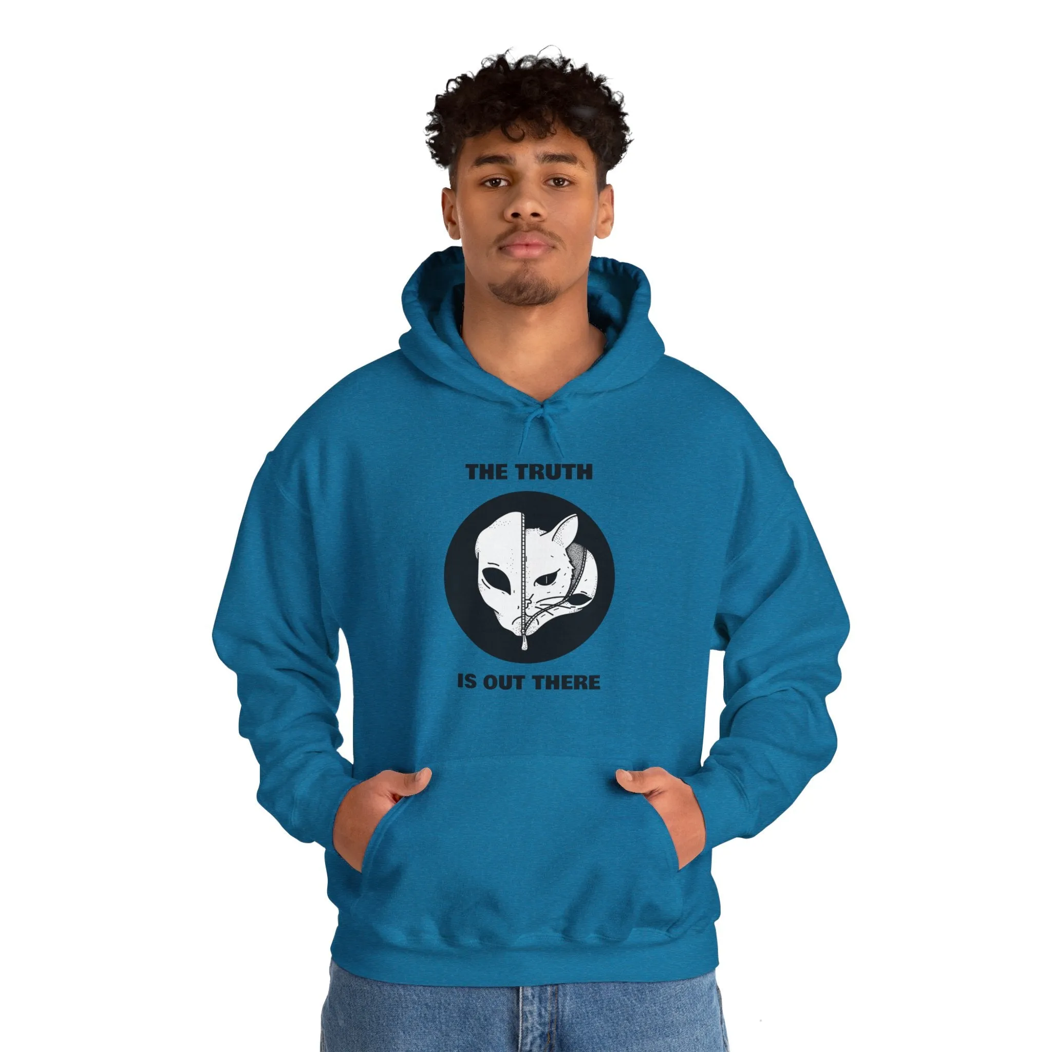 The Truth Is Out There Alien And Cat Sci-Fi Hoodie