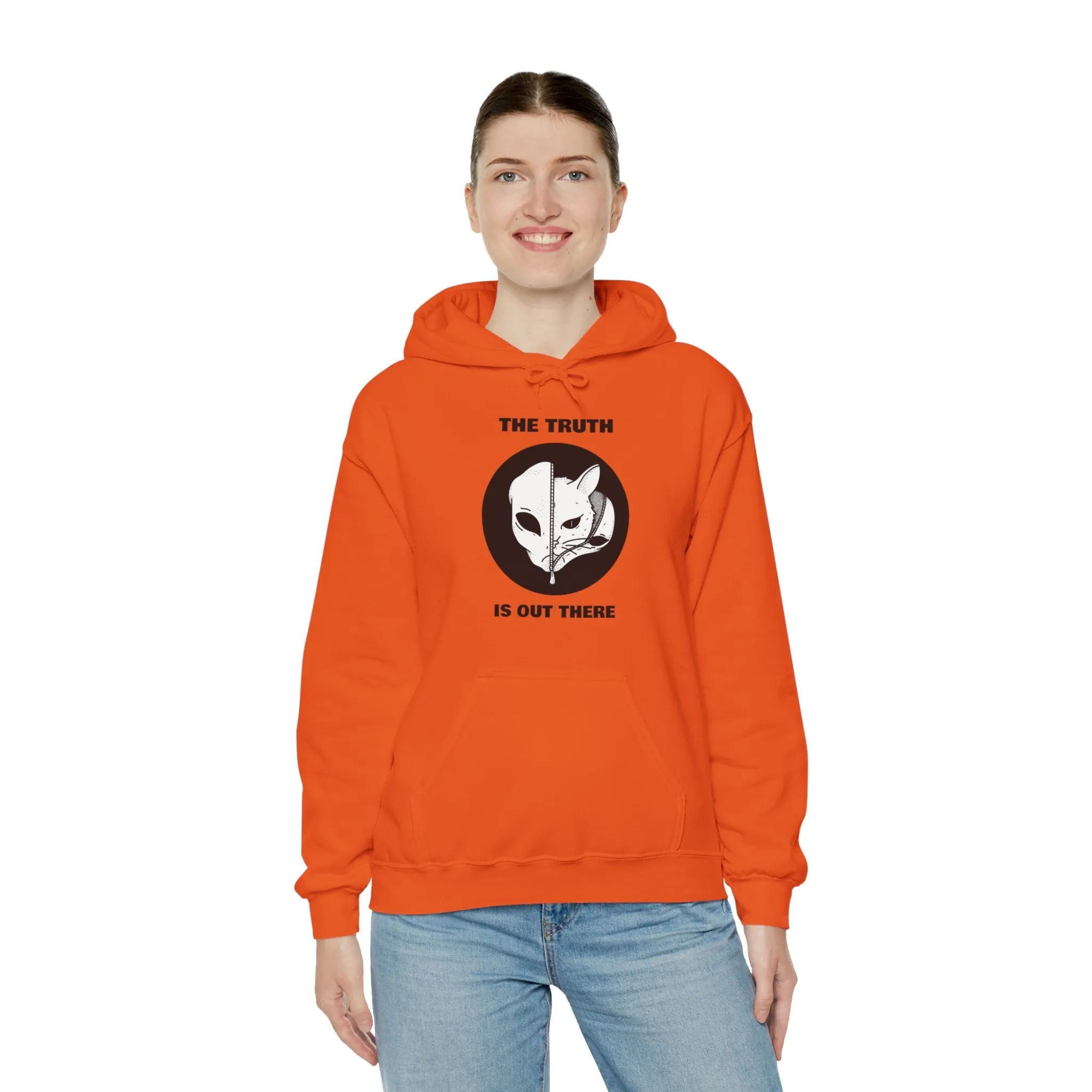 The Truth Is Out There Alien And Cat Sci-Fi Hoodie