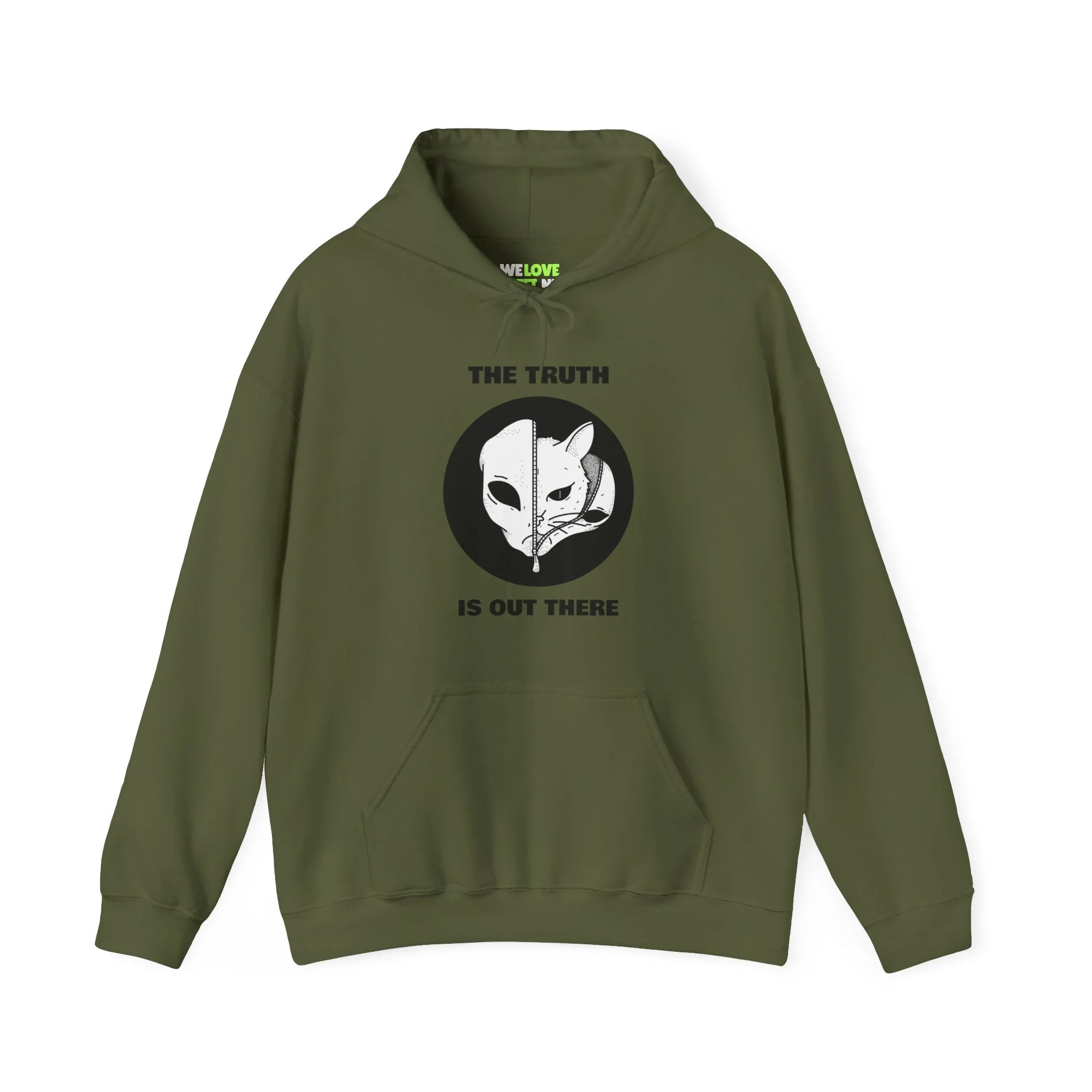 The Truth Is Out There Alien And Cat Sci-Fi Hoodie