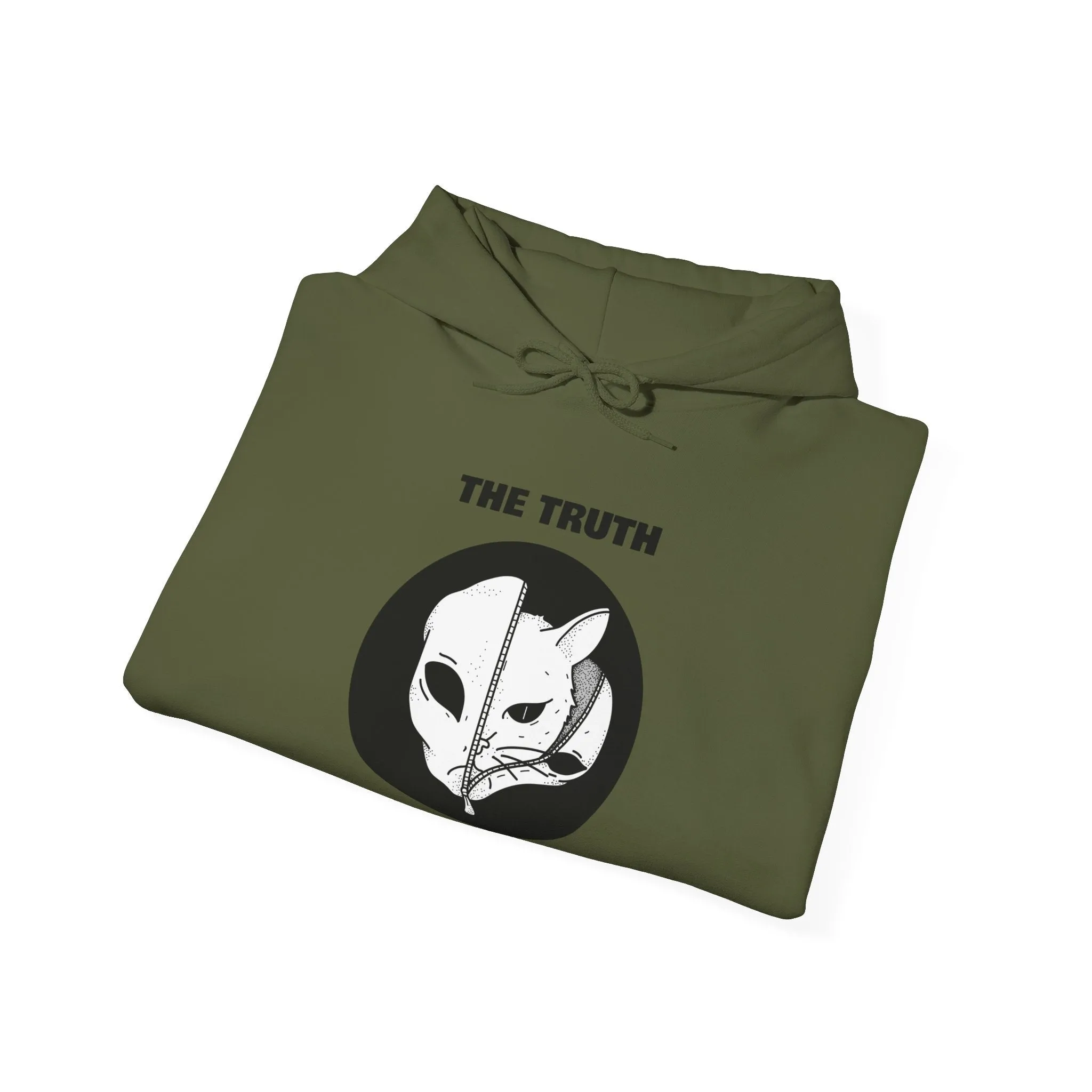 The Truth Is Out There Alien And Cat Sci-Fi Hoodie