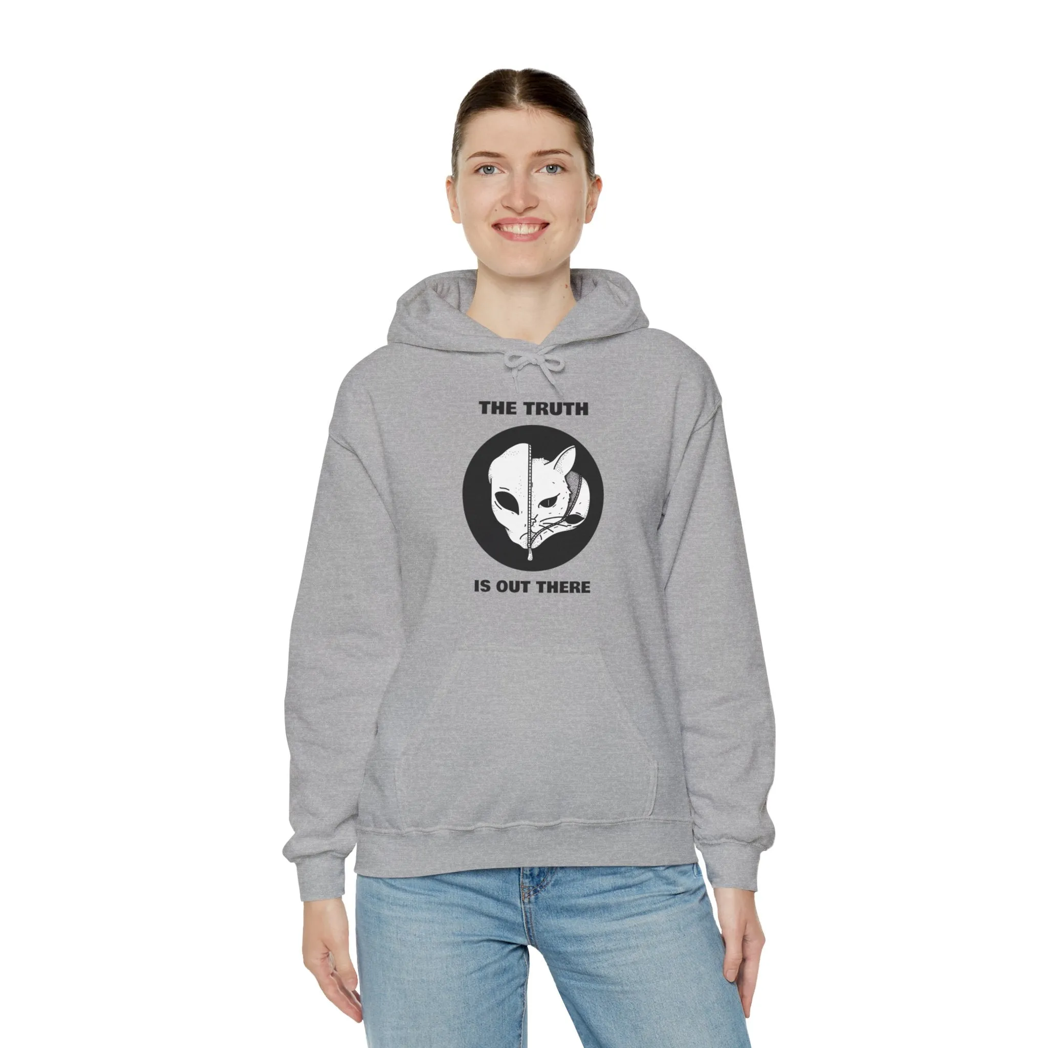 The Truth Is Out There Alien And Cat Sci-Fi Hoodie