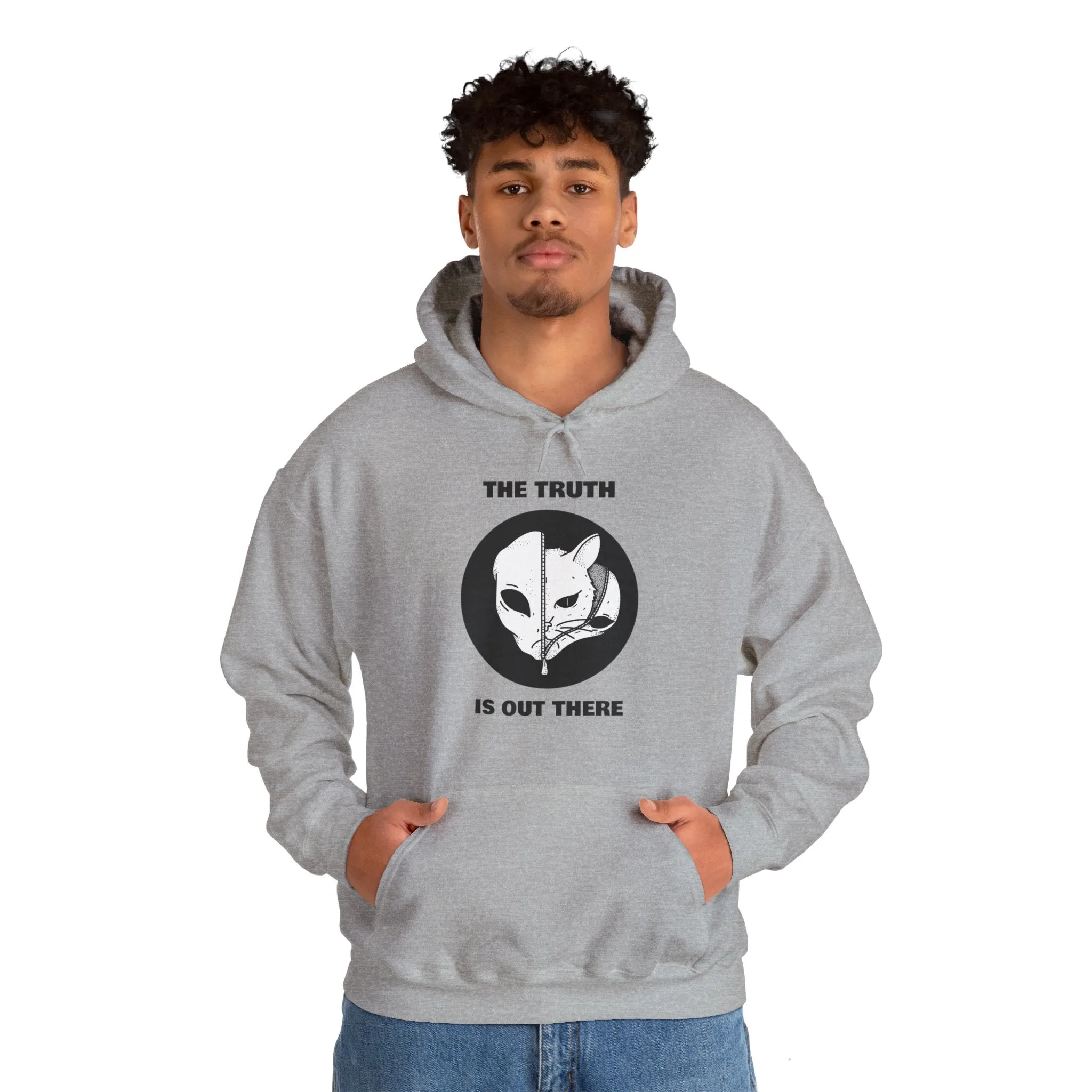 The Truth Is Out There Alien And Cat Sci-Fi Hoodie
