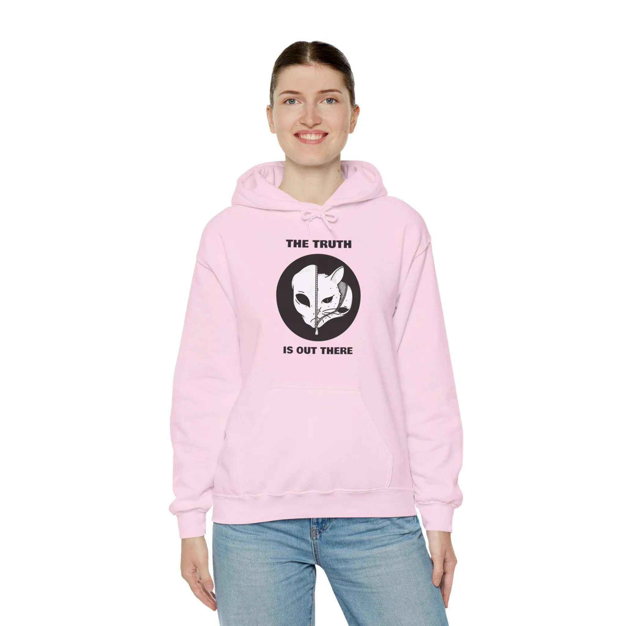 The Truth Is Out There Alien And Cat Sci-Fi Hoodie