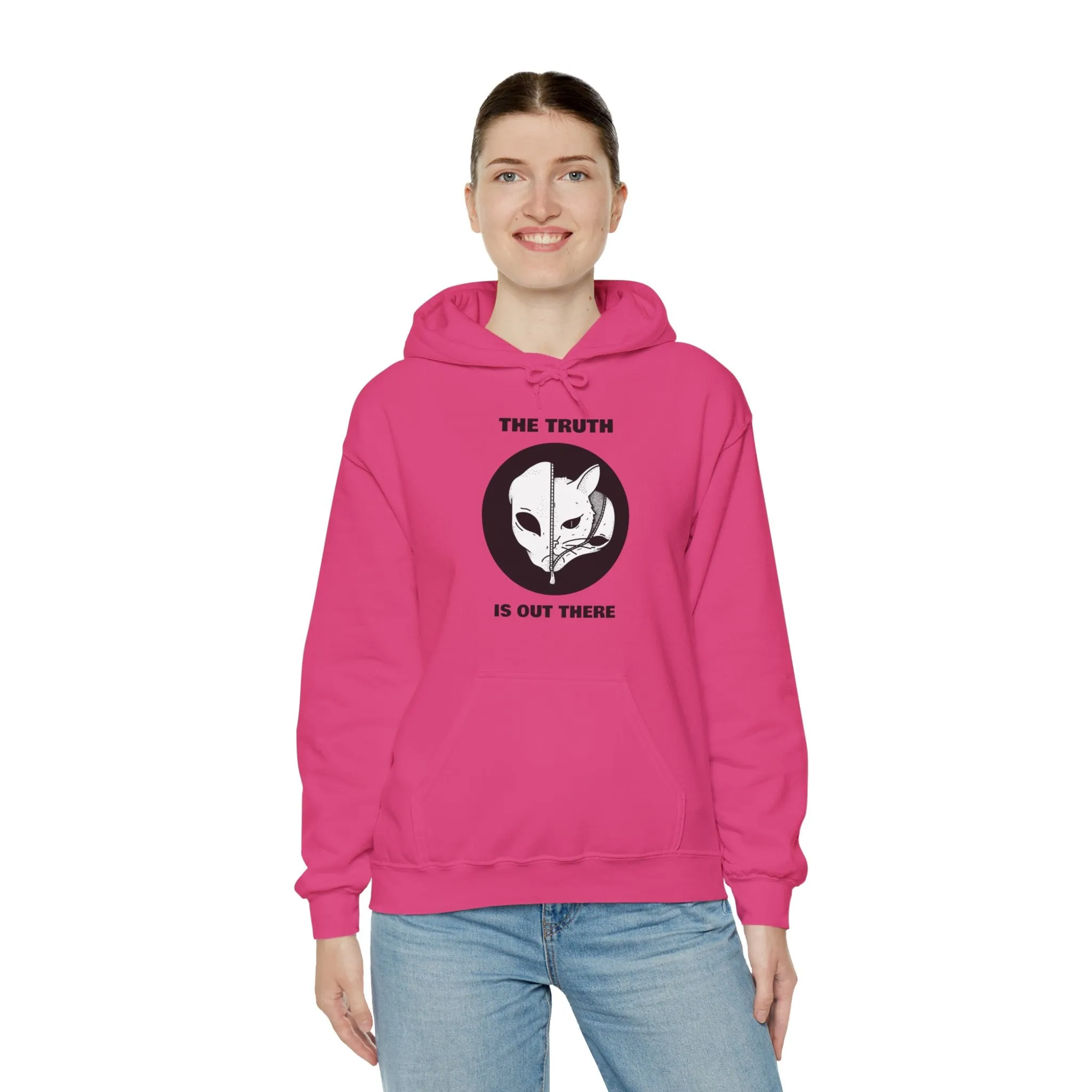 The Truth Is Out There Alien And Cat Sci-Fi Hoodie