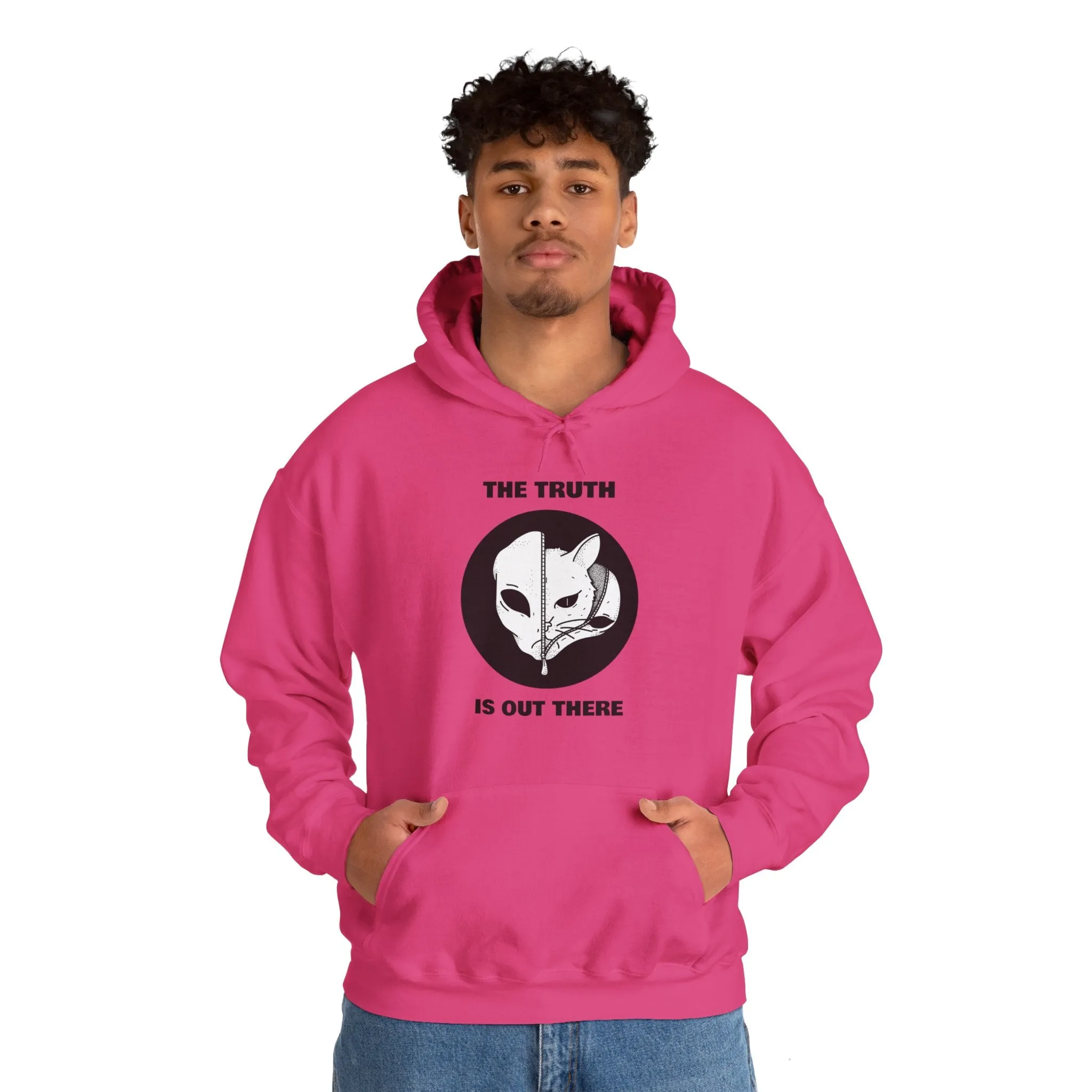The Truth Is Out There Alien And Cat Sci-Fi Hoodie