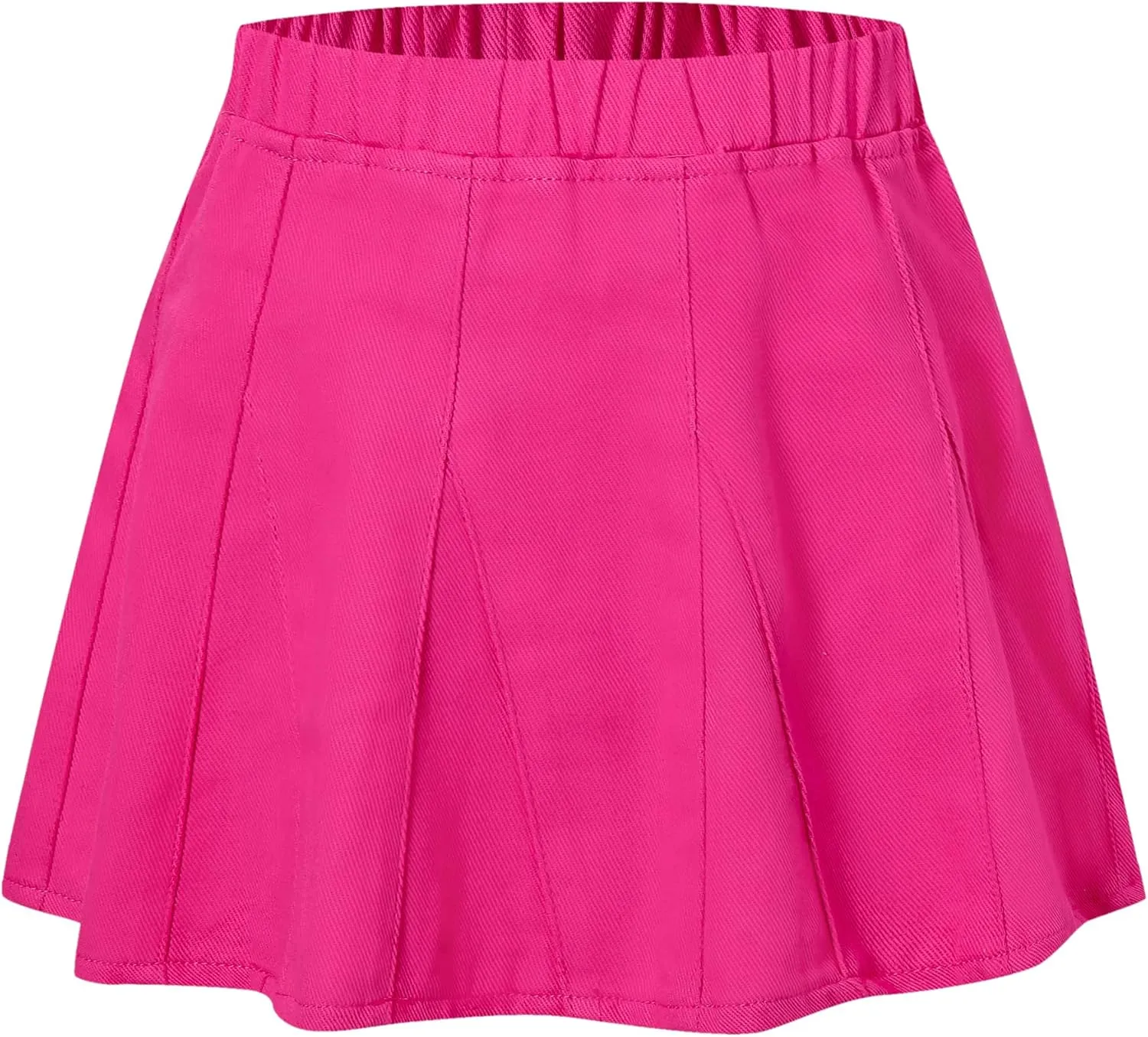 Umeyda Girls Skirts Casual Stretch Waist Denim Skirts A-line Ruffle Short Mini Jean for Kid