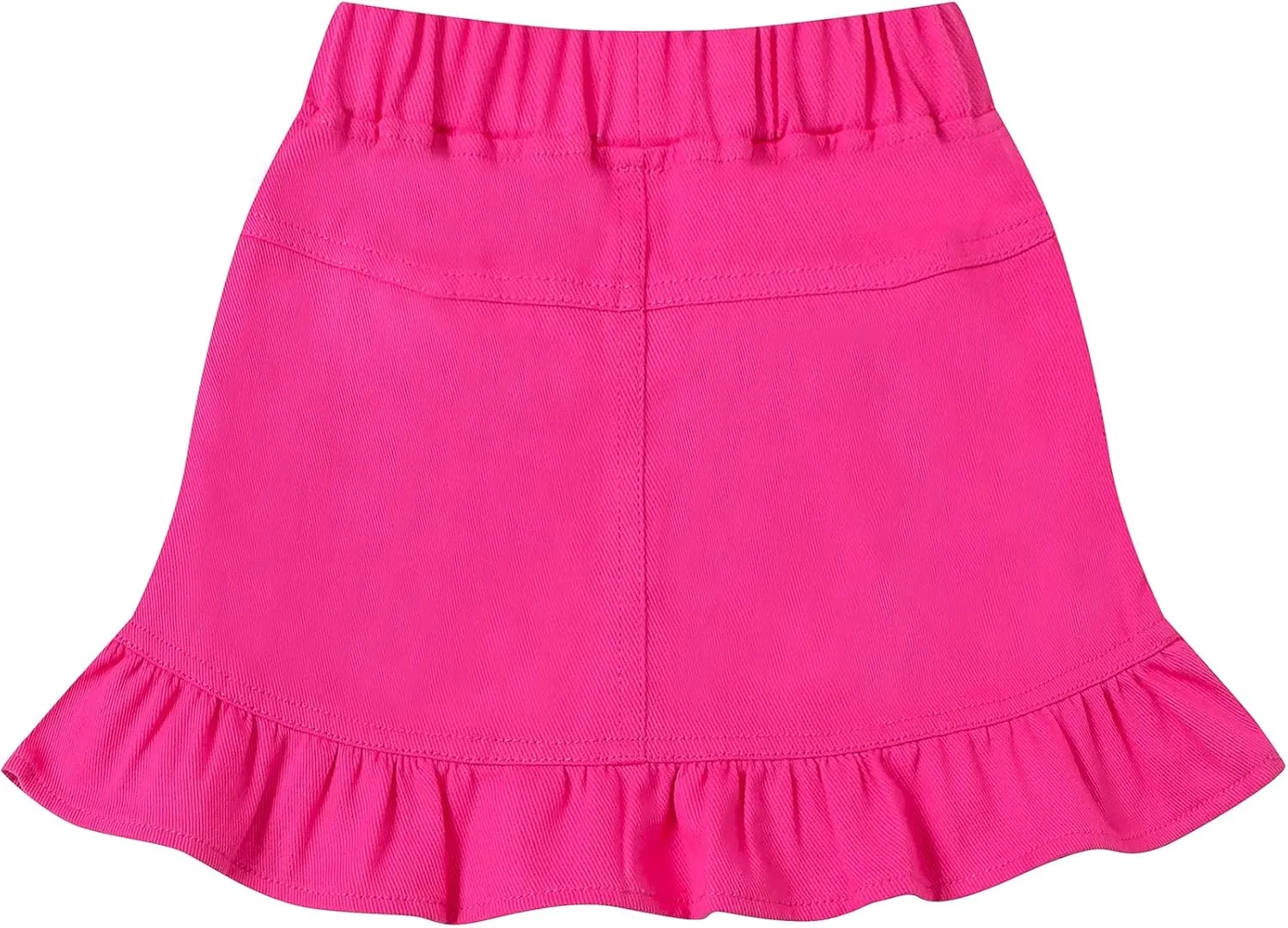 Umeyda Girls Skirts Casual Stretch Waist Denim Skirts A-line Ruffle Short Mini Jean for Kid