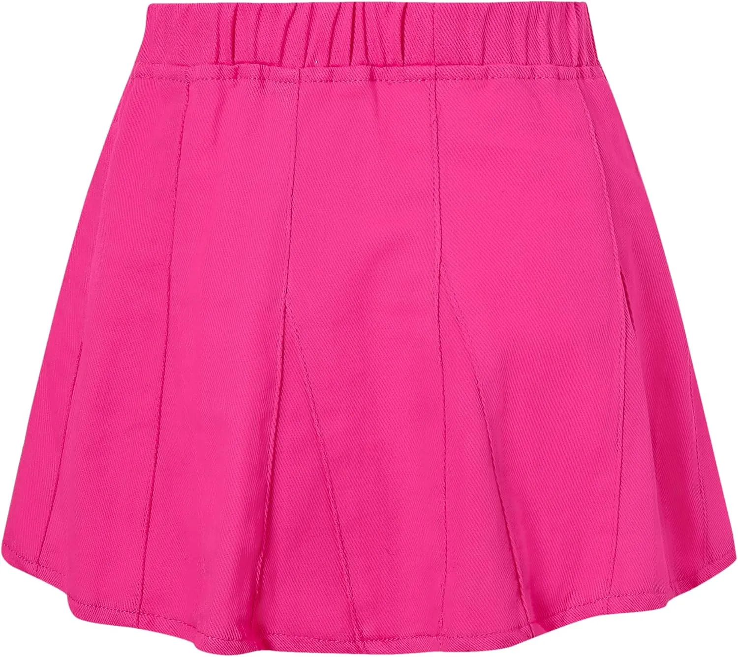 Umeyda Girls Skirts Casual Stretch Waist Denim Skirts A-line Ruffle Short Mini Jean for Kid