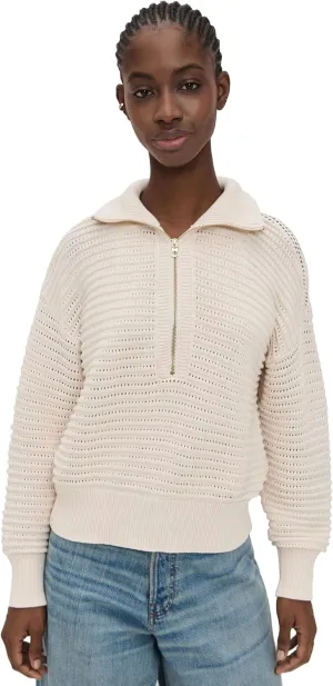 Varley Women's Tara Pointelle Half Zip Sweater