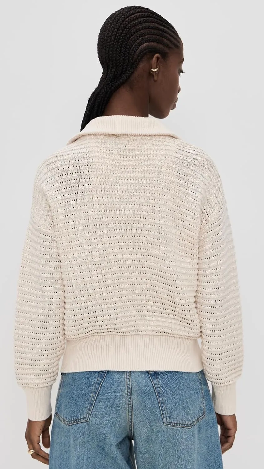 Varley Women's Tara Pointelle Half Zip Sweater