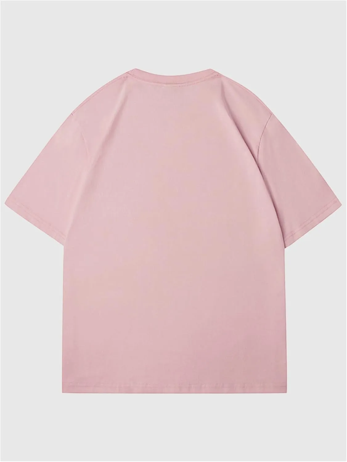 Verdusa Women's Fruit Letter Print Oversized T Shirt Retro Vintage Round Neck Drop Shoulder Tee Tops