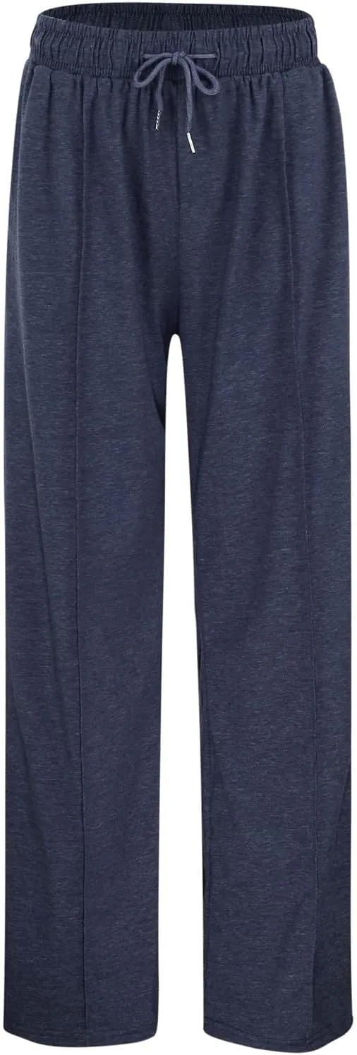 Wide Leg Sweatpants Women High Waist Baggy Sweat Pants Straight Leg Loose Workout Lounge Pants with Pockets