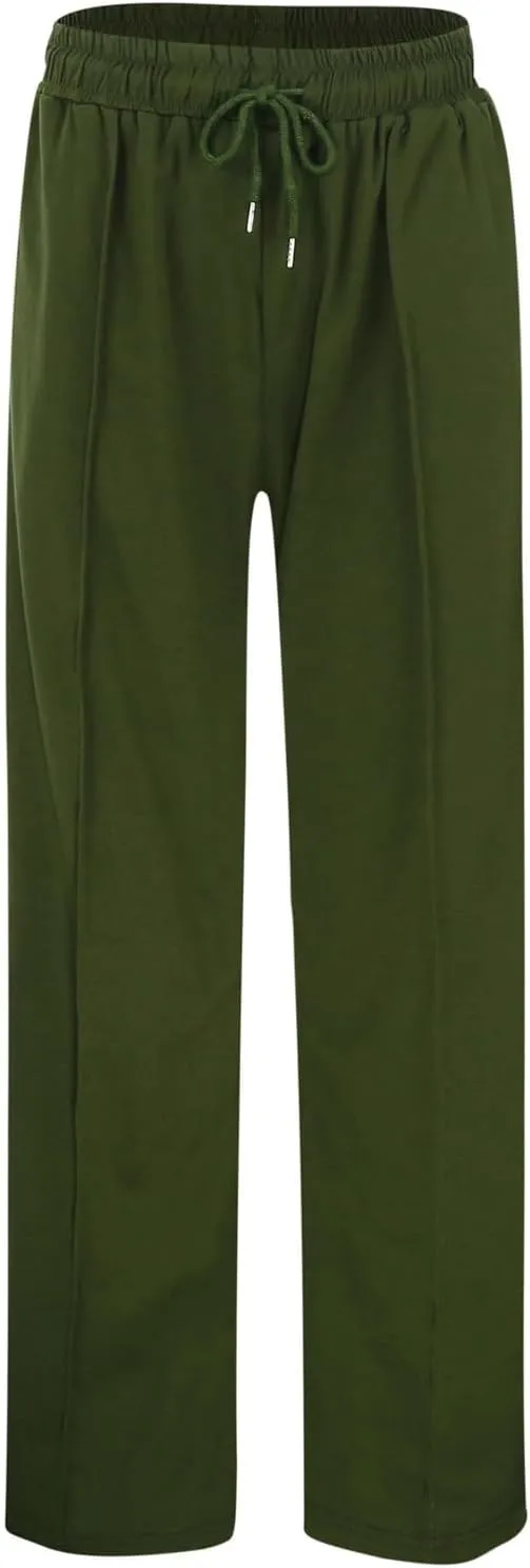 Wide Leg Sweatpants Women High Waist Baggy Sweat Pants Straight Leg Loose Workout Lounge Pants with Pockets