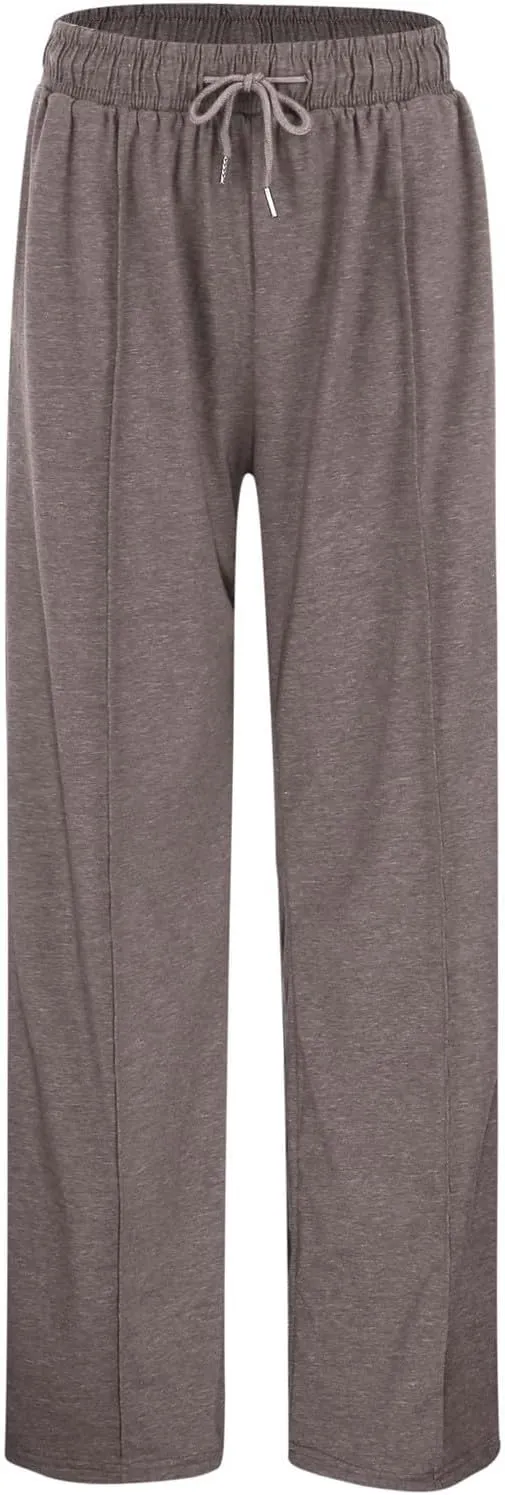 Wide Leg Sweatpants Women High Waist Baggy Sweat Pants Straight Leg Loose Workout Lounge Pants with Pockets