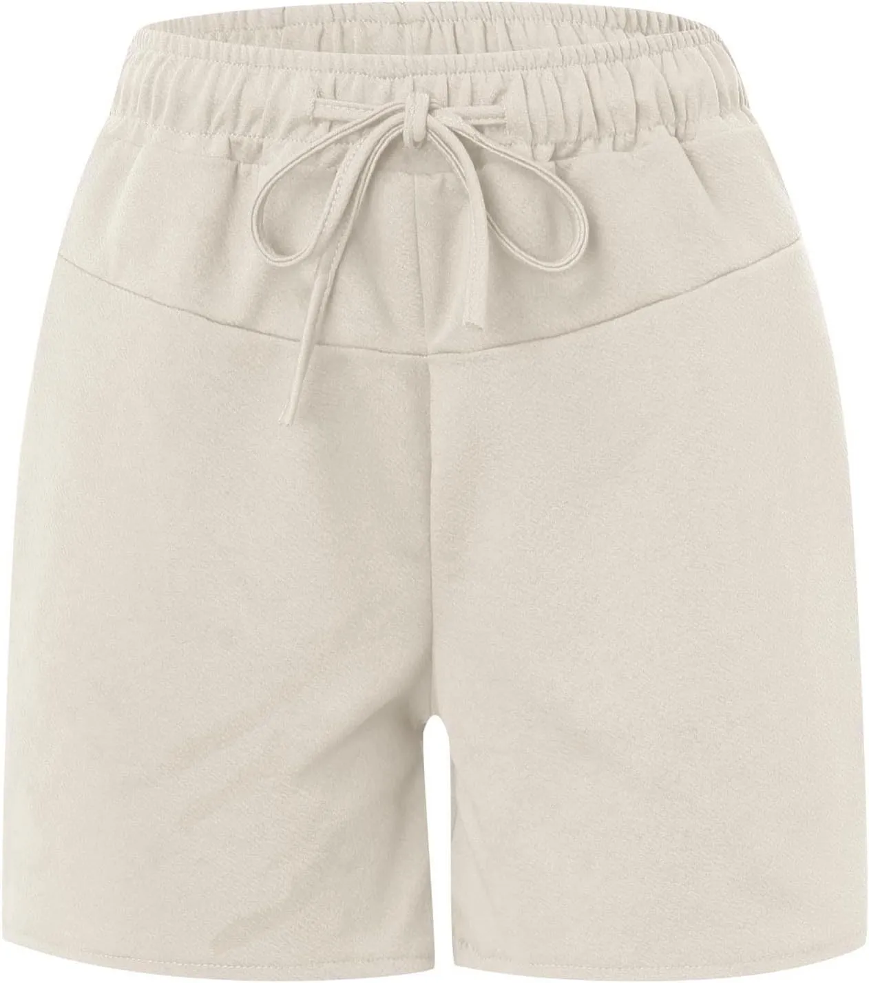 Women 2024 Casual Shorts Loose Drawstring Comfy Elastic High Waist Shorts Summer Pull On Short Pants with Pockets