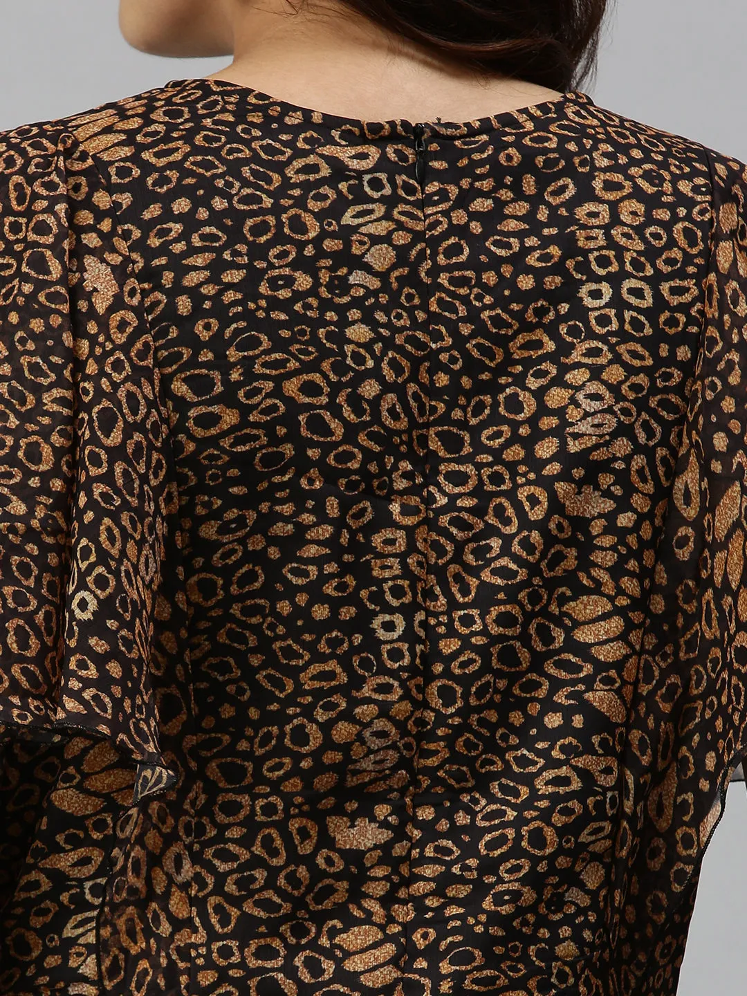 Women Black Printed Basic Jumpsuit