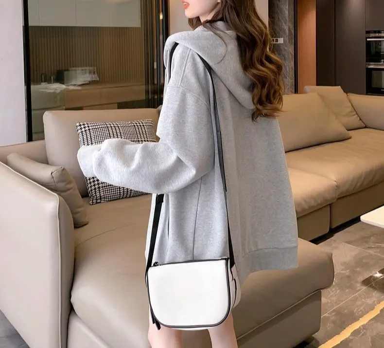 Women Cute Oversized Hoodies Goth Bunny Graphic Zip Up Hoodie Y2K Plain Streetwear Emo Cardigan Jacket Sweatshirts