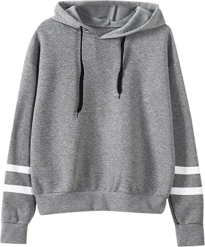 Women Fashion Loose Drawstring Hooded Sweatshirt Fall Long Sleeve Oversized Pullover Shirts Casual Athletic Tops