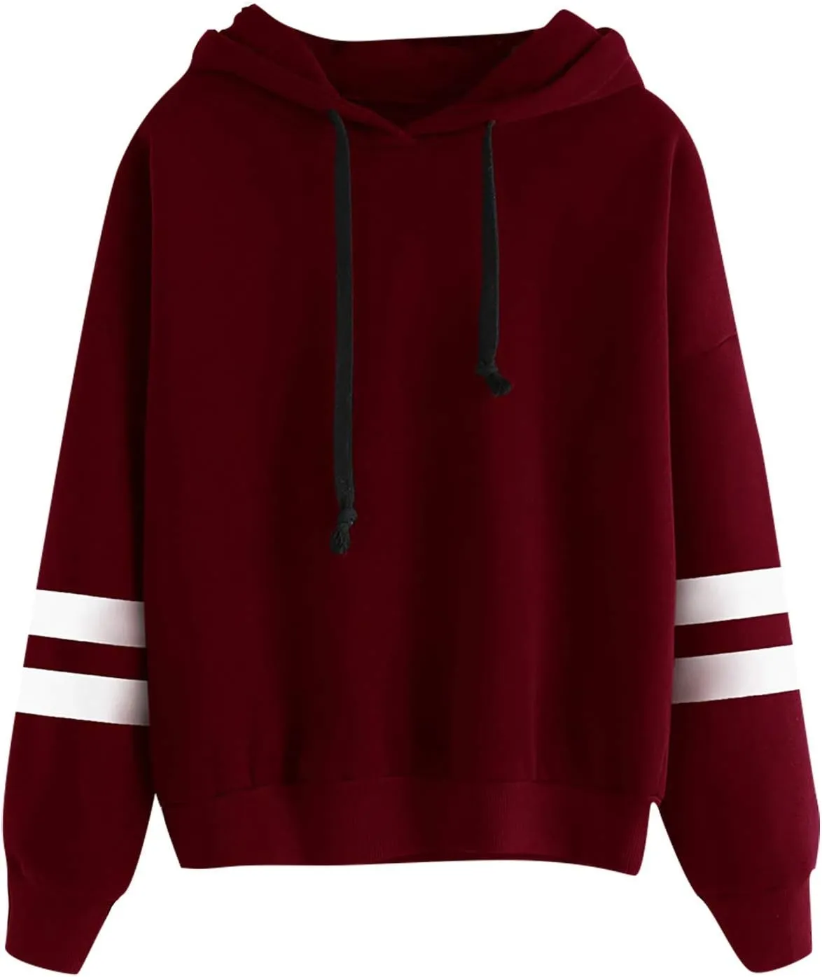 Women Fashion Loose Drawstring Hooded Sweatshirt Fall Long Sleeve Oversized Pullover Shirts Casual Athletic Tops