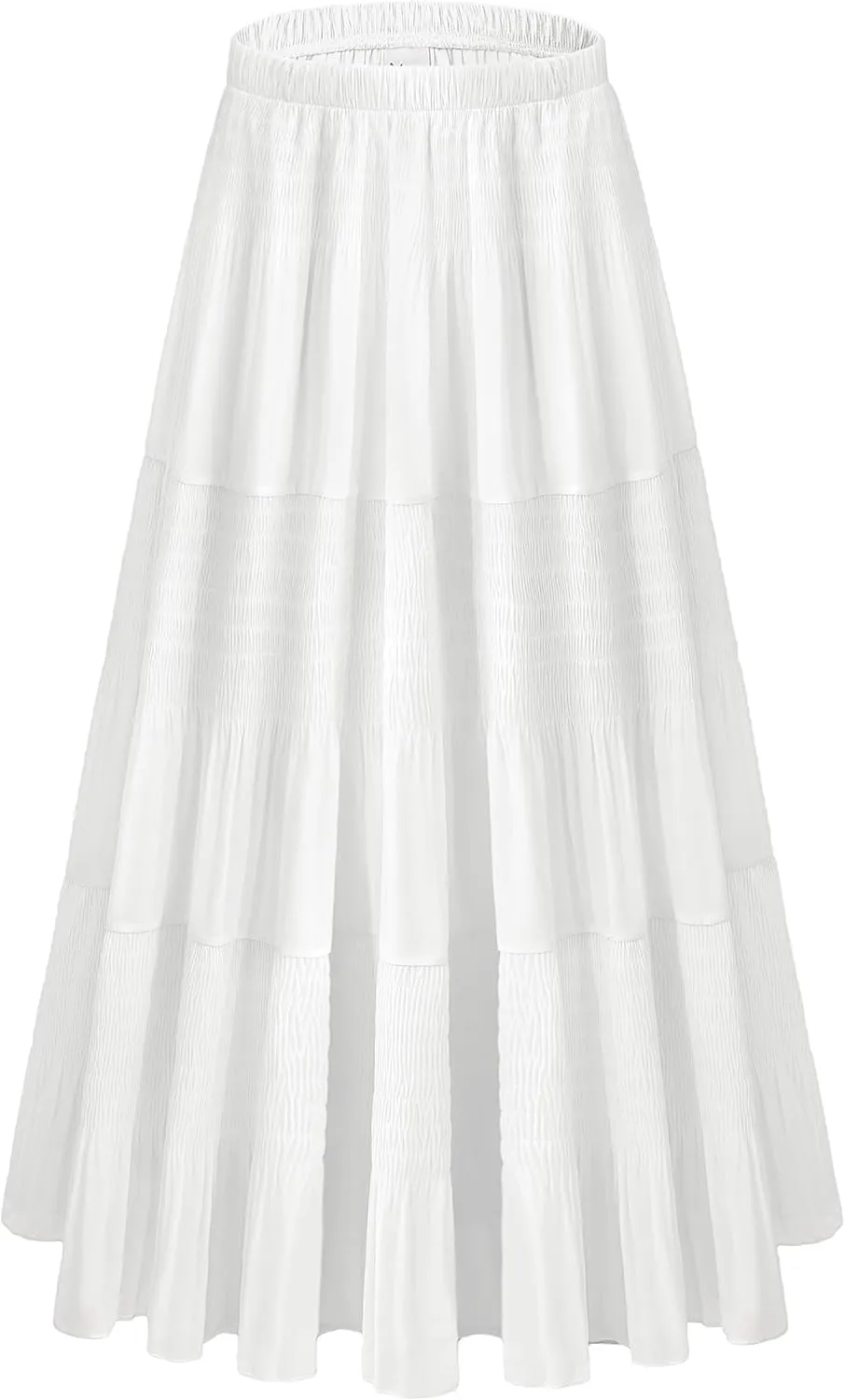 Women Pleated High Waist Skirts 2024 Fall Outfits Elegant Flowy A-Line Maxi Skirt