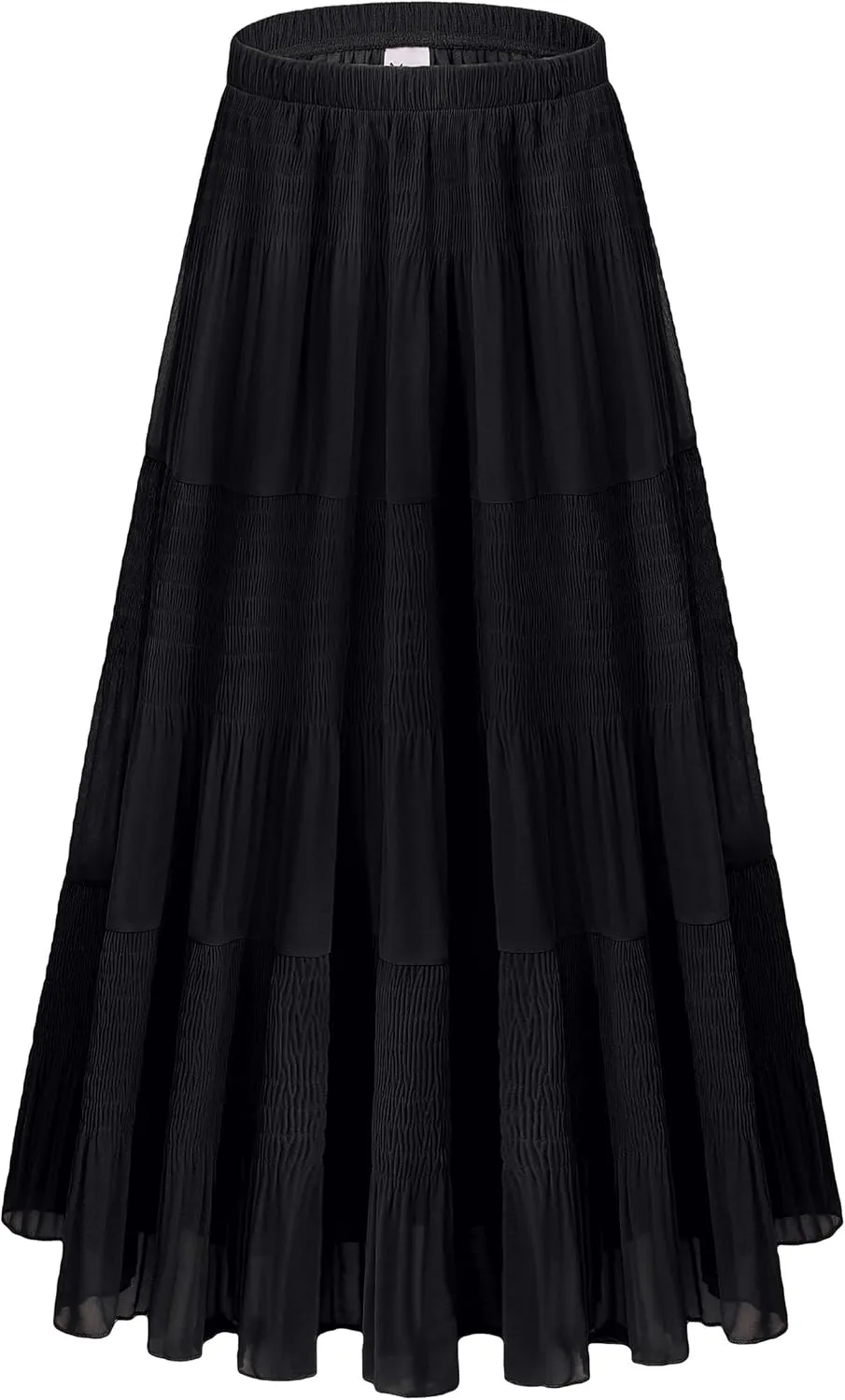 Women Pleated High Waist Skirts 2024 Fall Outfits Elegant Flowy A-Line Maxi Skirt