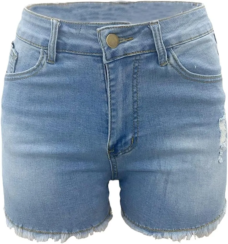 Women Shorts High Waisted Skinny Stretchy Denim Shorts Casual Summer Fashion Trendy Dressy Short Jeans 2025