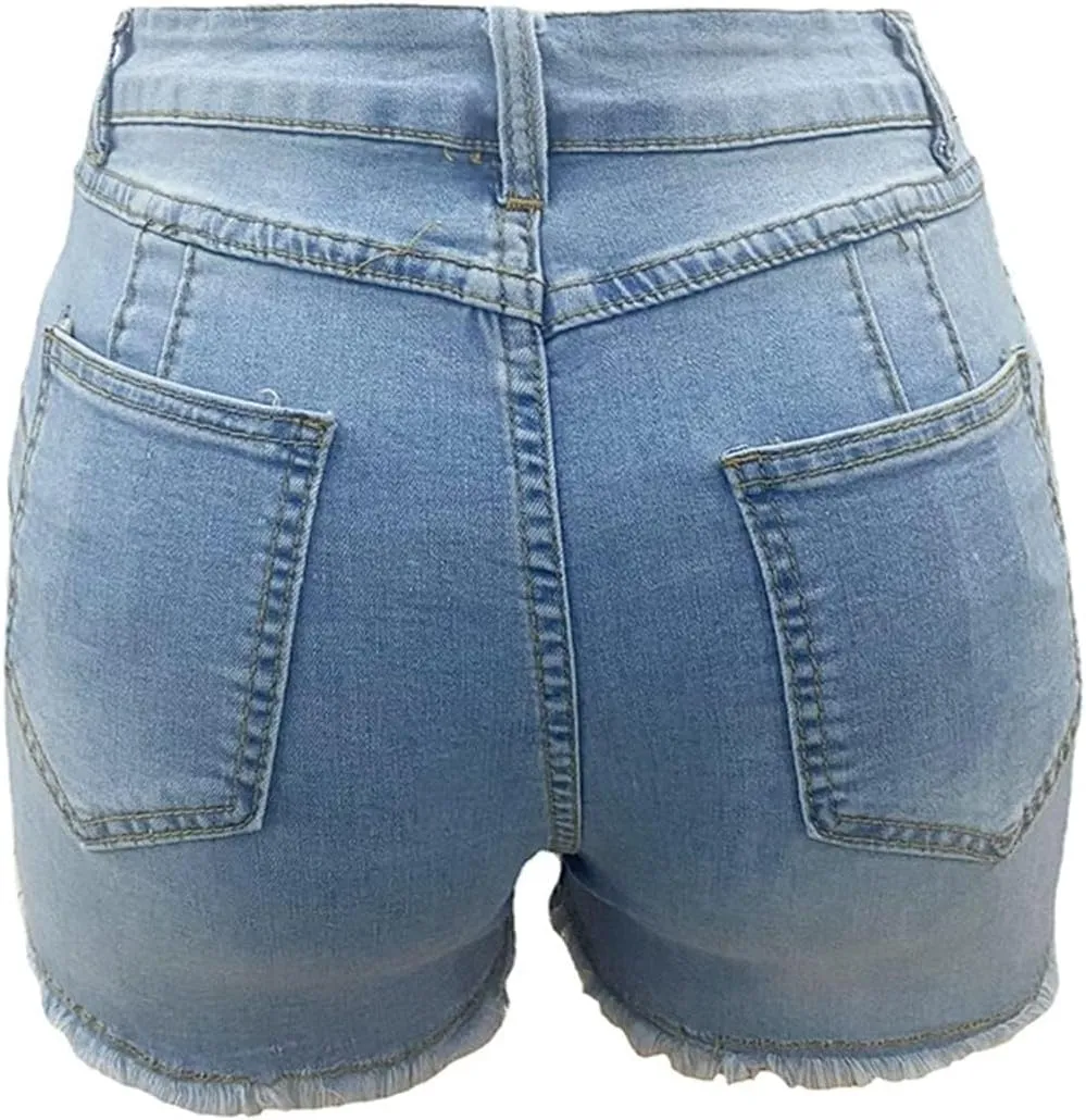 Women Shorts High Waisted Skinny Stretchy Denim Shorts Casual Summer Fashion Trendy Dressy Short Jeans 2025