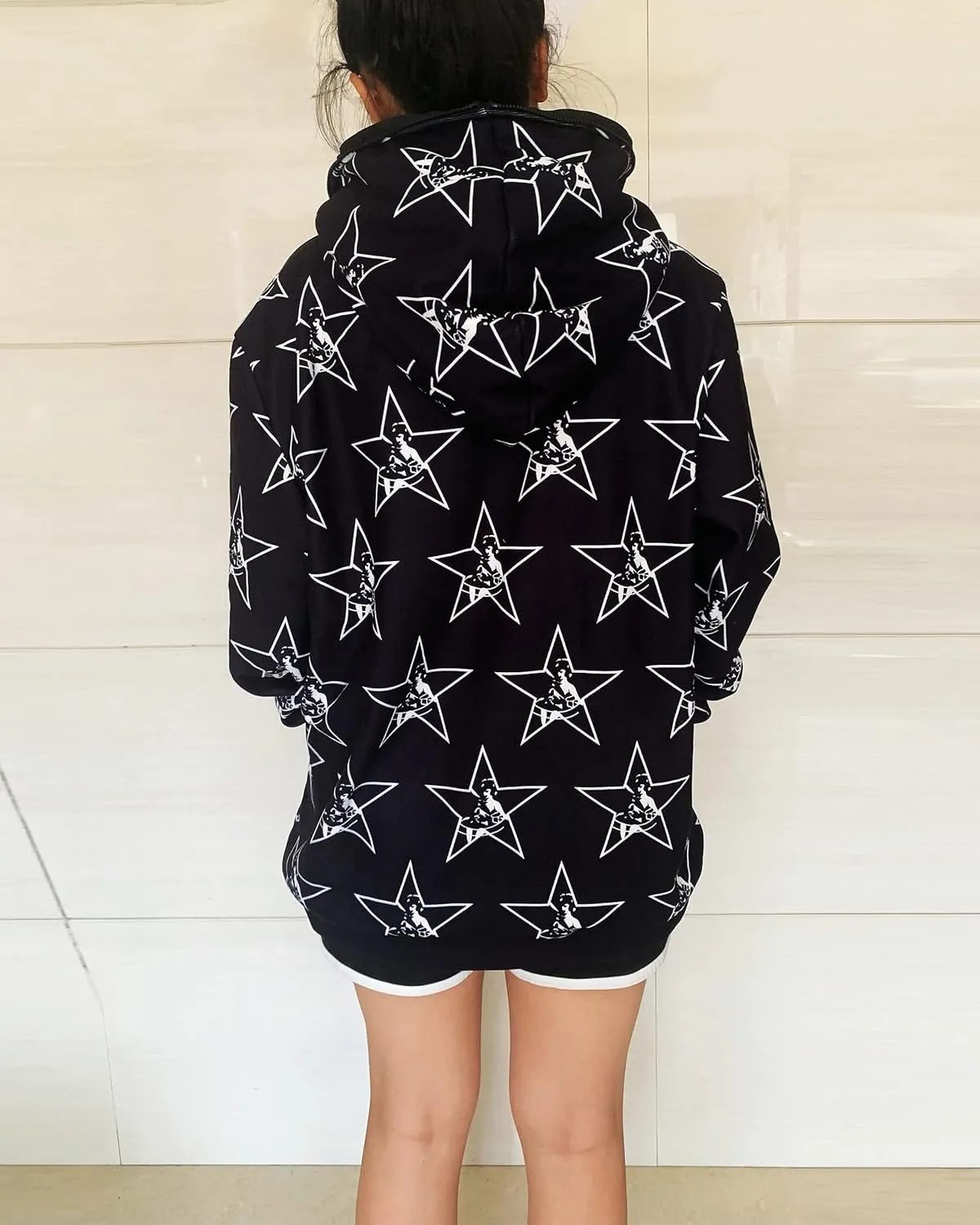 Women y2k Skull Print Streetwear Hoodies Skeleton Harajuku Vintage Goth Emo Egirl Anime Spider Hoodie Zip Up Jaket