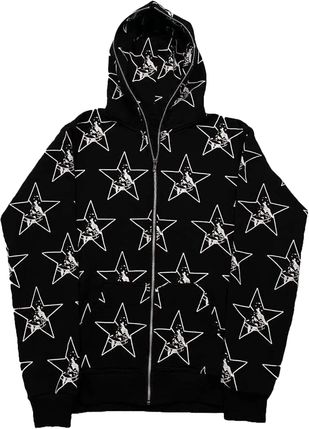 Women y2k Skull Print Streetwear Hoodies Skeleton Harajuku Vintage Goth Emo Egirl Anime Spider Hoodie Zip Up Jaket